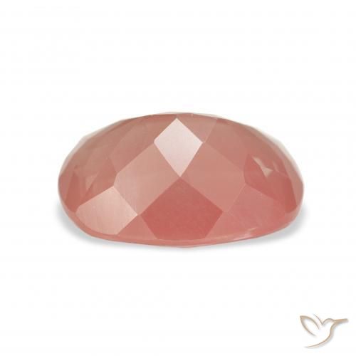 Labradorita Andesina Rojo medio natural de 3.44 ct, Forma Cojín, Transparente