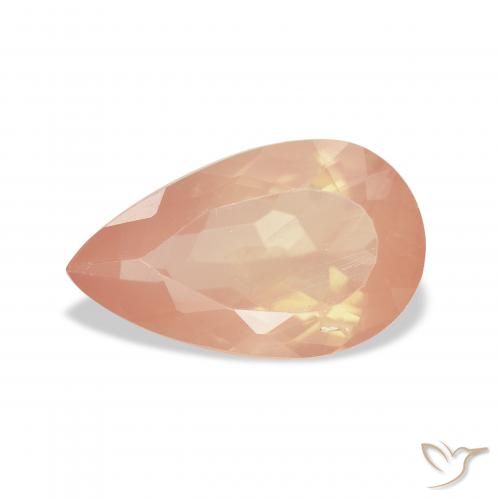 3.18ct Natural Naranja rojizo Labradorita Andesina, En forma de pera, Transparente