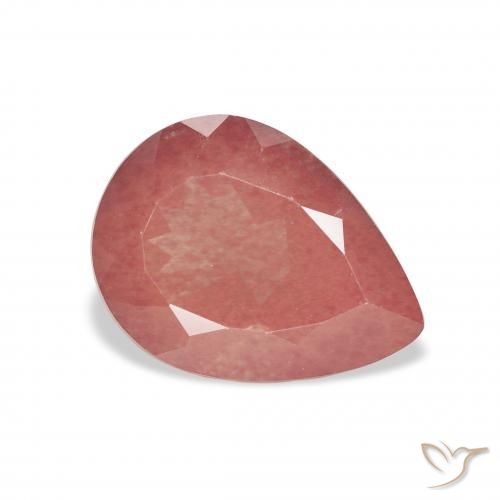 Labradorita Andesina Rojo medio natural de 3.16 ct, En forma de pera, Transparente