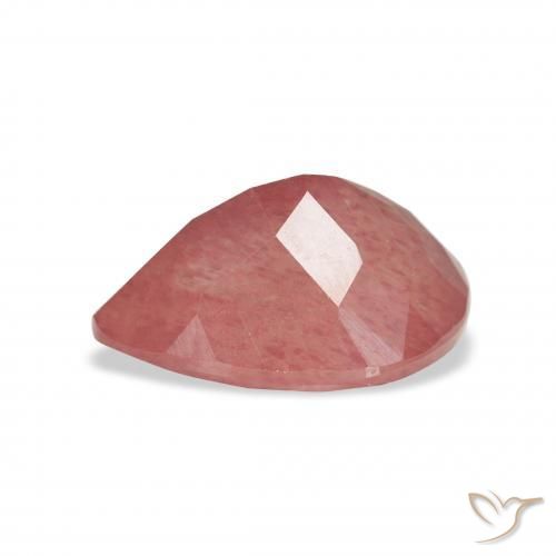 Labradorita Andesina Rojo medio natural de 3.16 ct, En forma de pera, Transparente