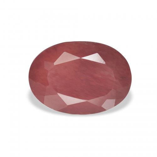 Labradorita Andesina Medium Dark-Pink natural de 2.30 ct, Ovalada, Translúcido