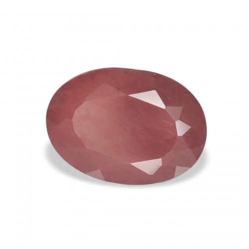 Labradorita Andesina Medium Dark-Pink natural de 2.30 ct, Ovalada, Translúcido