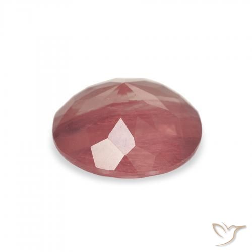 Labradorita Andesina Rosado naranja natural de 1.63 ct, Redondo, Transparente