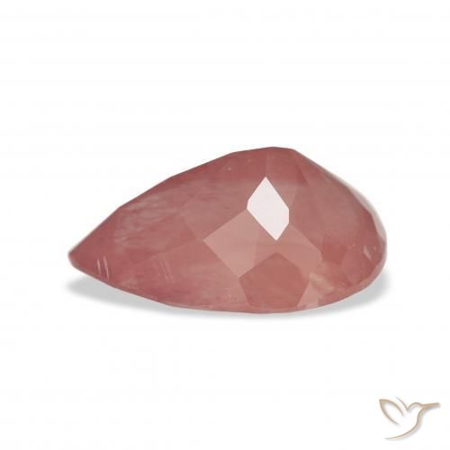 Labradorita Andesina Rosado frambuesa natural de 3.32 ct, En forma de pera, Transparente