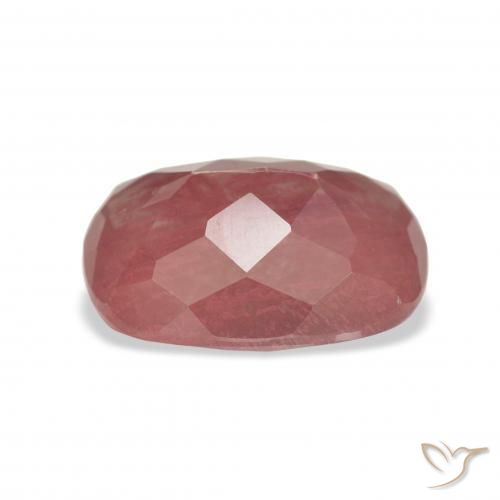 Labradorita Andesina Rosa oscuro natural de 4.08 ct, Forma Cojín, Transparente