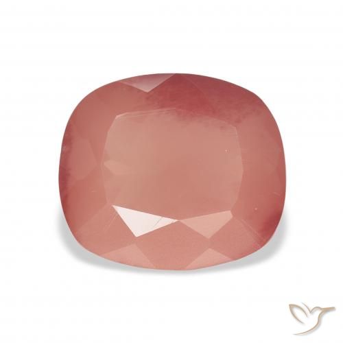 4.54ct Natural Rosado frambuesa Labradorita Andesina, Forma Cojín, Transparente