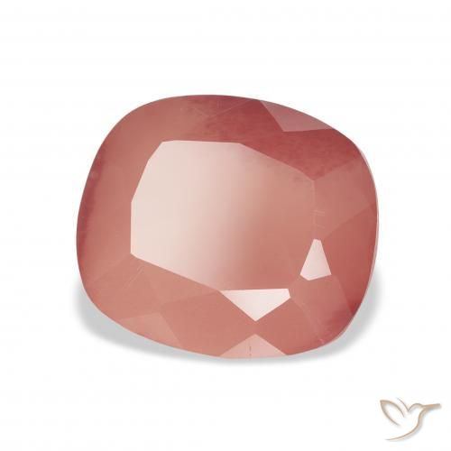 Labradorita Andesina Rosado frambuesa natural de 4.54 ct, Forma Cojín, Transparente