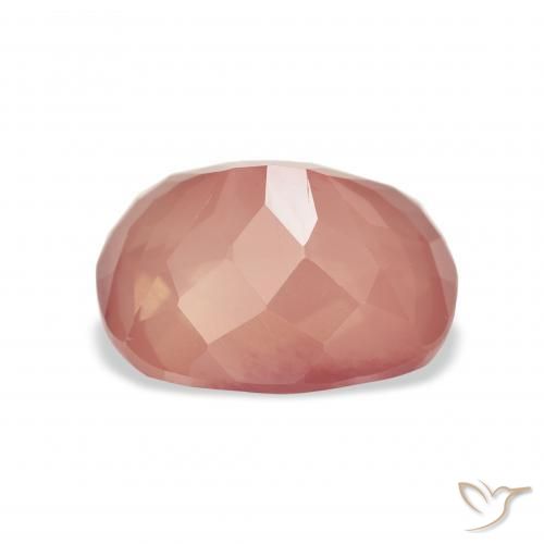 Labradorita Andesina Rosado frambuesa natural de 4.54 ct, Forma Cojín, Transparente