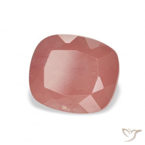 Labradorita Andesina Rosado medio natural de 2.37 ct, Forma Cojín, Transparente