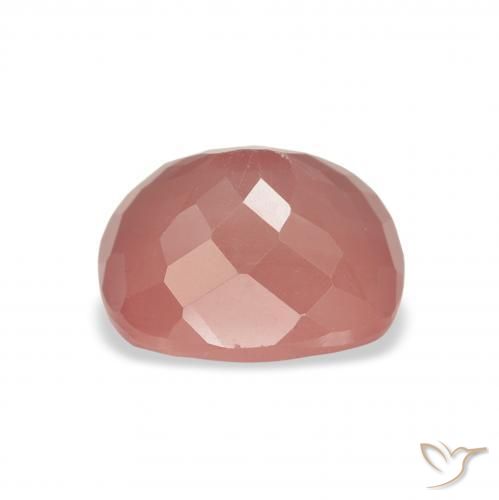 Labradorita Andesina Rosado medio natural de 2.37 ct, Forma Cojín, Transparente