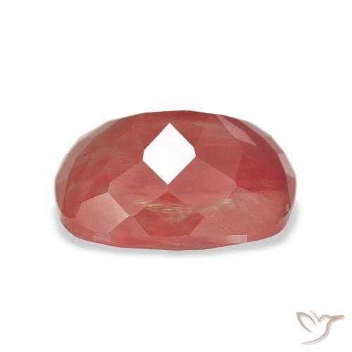 Labradorita Andesina Rojo sangre natural de 4.63 ct, Forma Cojín, Translúcido