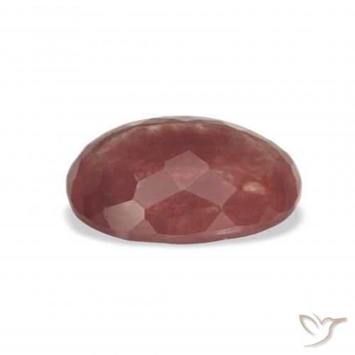 Labradorita Andesina Rojo oscuro natural de 3.38 ct, Ovalada, Transparente