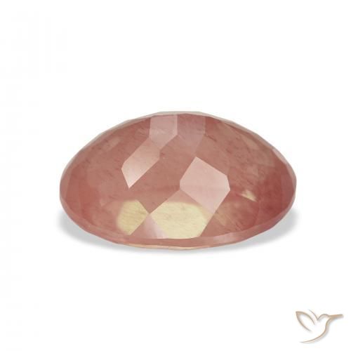 Labradorita Andesina Rojo medio natural de 4.03 ct, Ovalada, Transparente