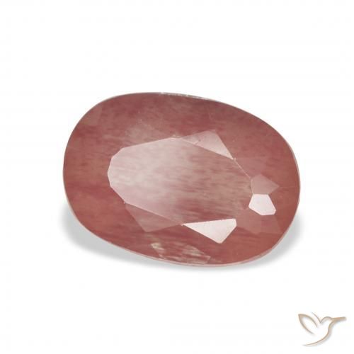 Labradorita Andesina Rojo sangre natural de 2.44 ct, Forma Cojín, Transparente