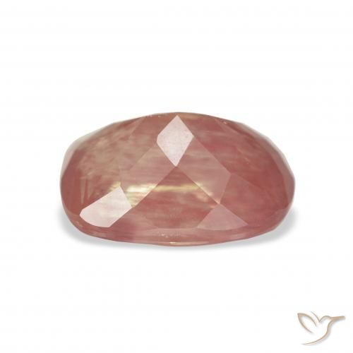 Labradorita Andesina Naranja rojizo pálido natural de 3.85 ct, Forma Cojín, Transparente