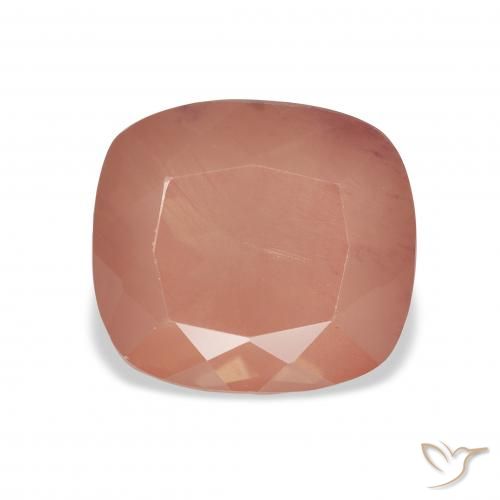 5.12ct Natural Rojo medio Labradorita Andesina, Forma Cojín, Transparente
