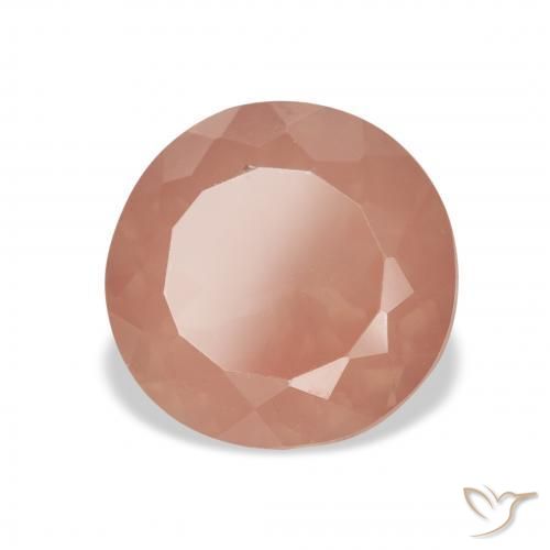 Labradorita Andesina Rojo medio natural de 3.40 ct, Redondo, Transparente