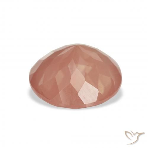 Labradorita Andesina Rojo medio natural de 3.40 ct, Redondo, Transparente
