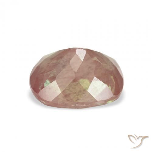 Labradorita Andesina Roja Anaranjada natural de 2.25 ct, Forma Cojín, Transparente