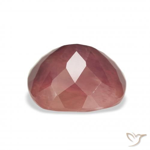 Labradorita Andesina Rojo oscuro natural de 4.23 ct, Forma Cojín, Translúcido