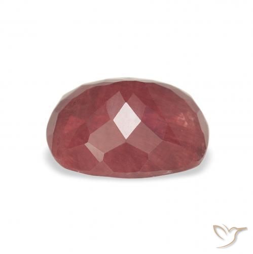 Labradorita Andesina Rojo medio natural de 1.65 ct, Forma Cojín, Translúcido
