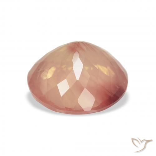 Labradorita Andesina Naranja claro natural de 3.65 ct, Redondo, Transparente