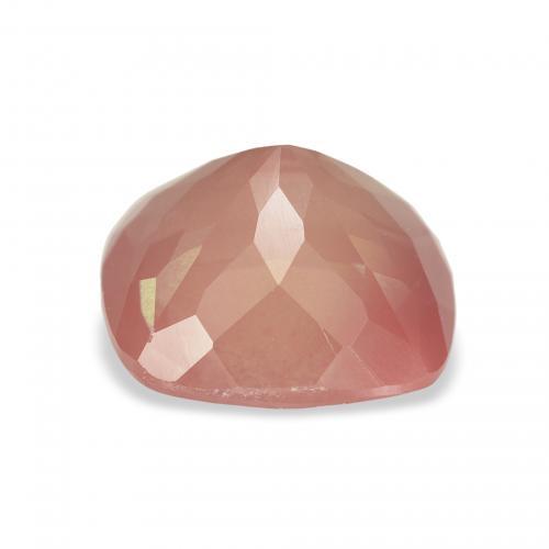 Labradorita Andesina Rosado naranja natural de 3.42 ct, Forma Cojín, Transparente