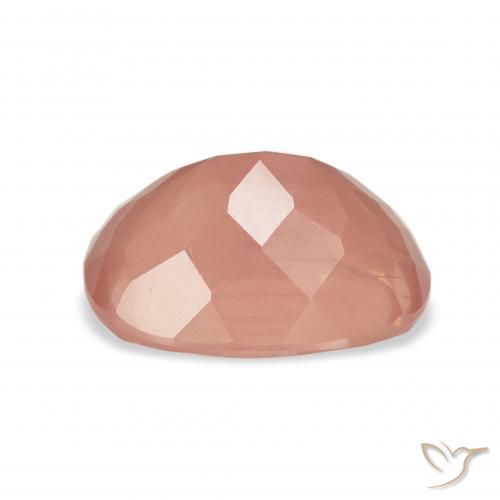 Labradorita Andesina Rosado medio natural de 4.12 ct, Forma Cojín, Transparente