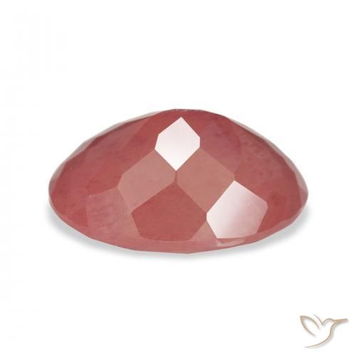 Labradorita Andesina Rojo medio natural de 4.60 ct, Ovalada, Transparente