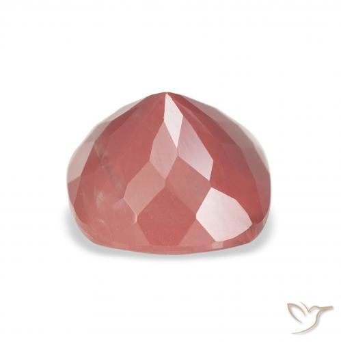 Labradorita Andesina Naranja rojizo pálido natural de 2.55 ct, Forma Cojín, Transparente