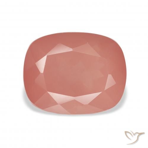 Labradorita Andesina Rojo medio natural de 4.78 ct, Forma Cojín, Transparente