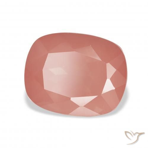 Labradorita Andesina Rojo medio natural de 4.78 ct, Forma Cojín, Transparente