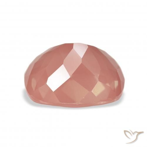 Labradorita Andesina Rojo medio natural de 4.78 ct, Forma Cojín, Transparente