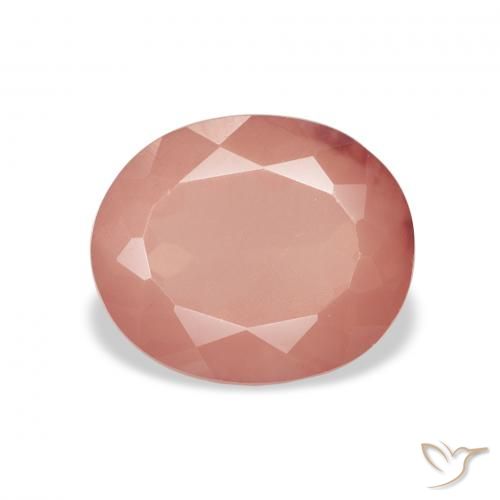 Labradorita Andesina Naranja rojizo pálido natural de 2.31 ct, Ovalada, Transparente