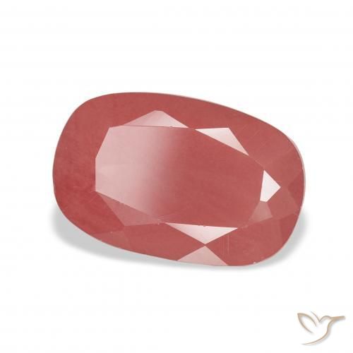 Labradorita Andesina Naranja rojizo pálido natural de 3.24 ct, Forma Cojín, Transparente