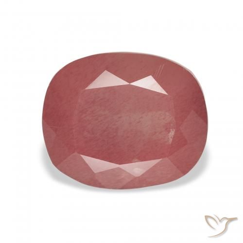 Labradorita Andesina Rojo medio natural de 3.19 ct, Forma Cojín, Transparente
