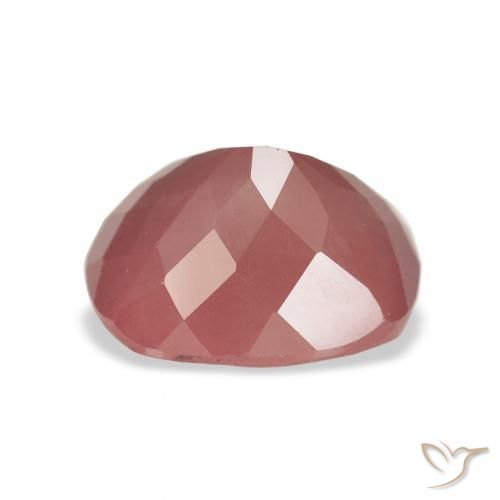 Labradorita Andesina Rojo medio natural de 3.19 ct, Forma Cojín, Transparente