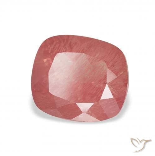 Labradorita Andesina Rojo azulado natural de 2.05 ct, Forma Cojín, Transparente