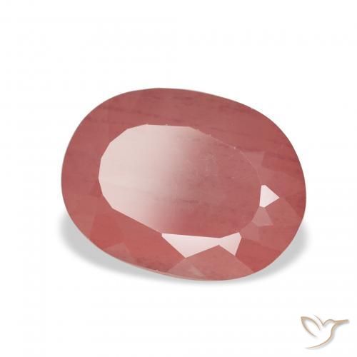 Labradorita Andesina Rojo azulado natural de 2.69 ct, Ovalada, Transparente