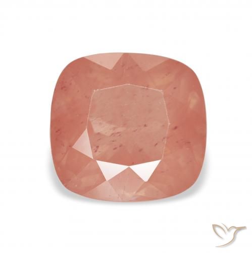 2.41ct Natural Rojo medio Labradorita Andesina, Forma Cojín, Transparente