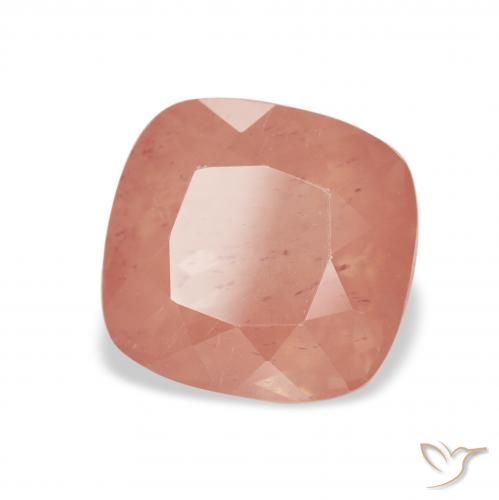 Labradorita Andesina Rojo medio natural de 2.41 ct, Forma Cojín, Transparente