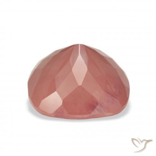 Labradorita Andesina Naranja rojizo pálido natural de 4.52 ct, Forma Cojín, Transparente
