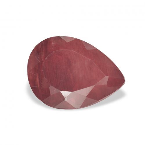 Labradorita Andesina Rojo oscuro natural de 1.89 ct, En forma de pera, Transparente