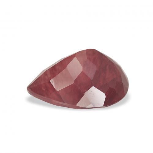 Labradorita Andesina Rojo oscuro natural de 1.89 ct, En forma de pera, Transparente