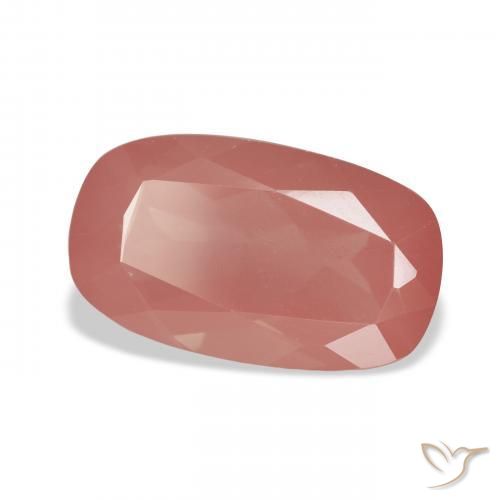 Labradorita Andesina Rojo medio natural de 5.52 ct, Forma Cojín, Transparente