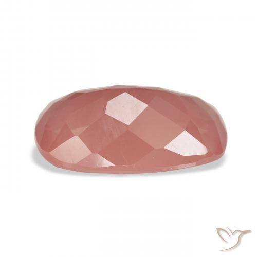 Labradorita Andesina Rojo medio natural de 5.52 ct, Forma Cojín, Transparente