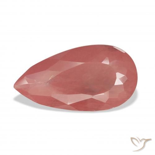 7.29ct Natural Rojo medio Labradorita Andesina, En forma de pera, Transparente