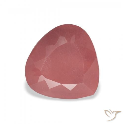 Labradorita Andesina Rosado naranja natural de 3.32 ct, En forma de pera, Translúcido