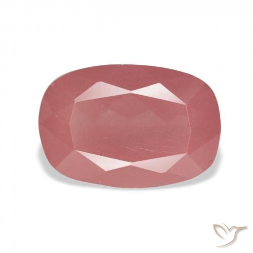 6.03ct Natural Rosado medio Labradorita Andesina, Forma Cojín, Translúcido