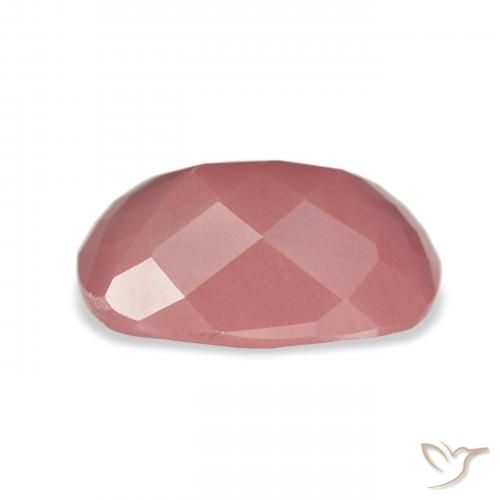 Labradorita Andesina Rosado medio natural de 6.03 ct, Forma Cojín, Translúcido